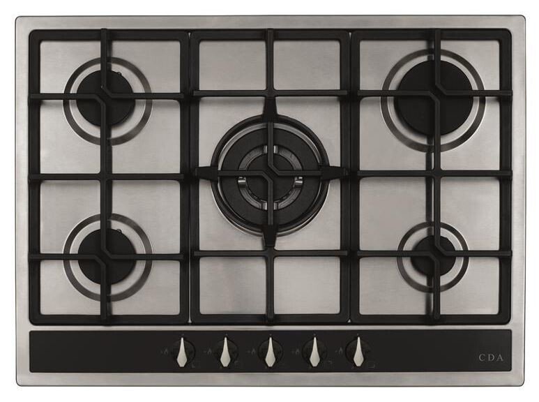 CDA HG7351SS 68cm Gas Hob - Stainless Steel
