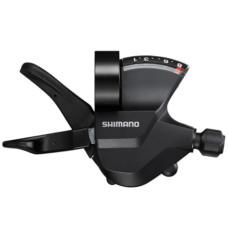 Shimano Altus M315 8 Speed Gear Levers - Individual - Black / 8 Speed / Rear