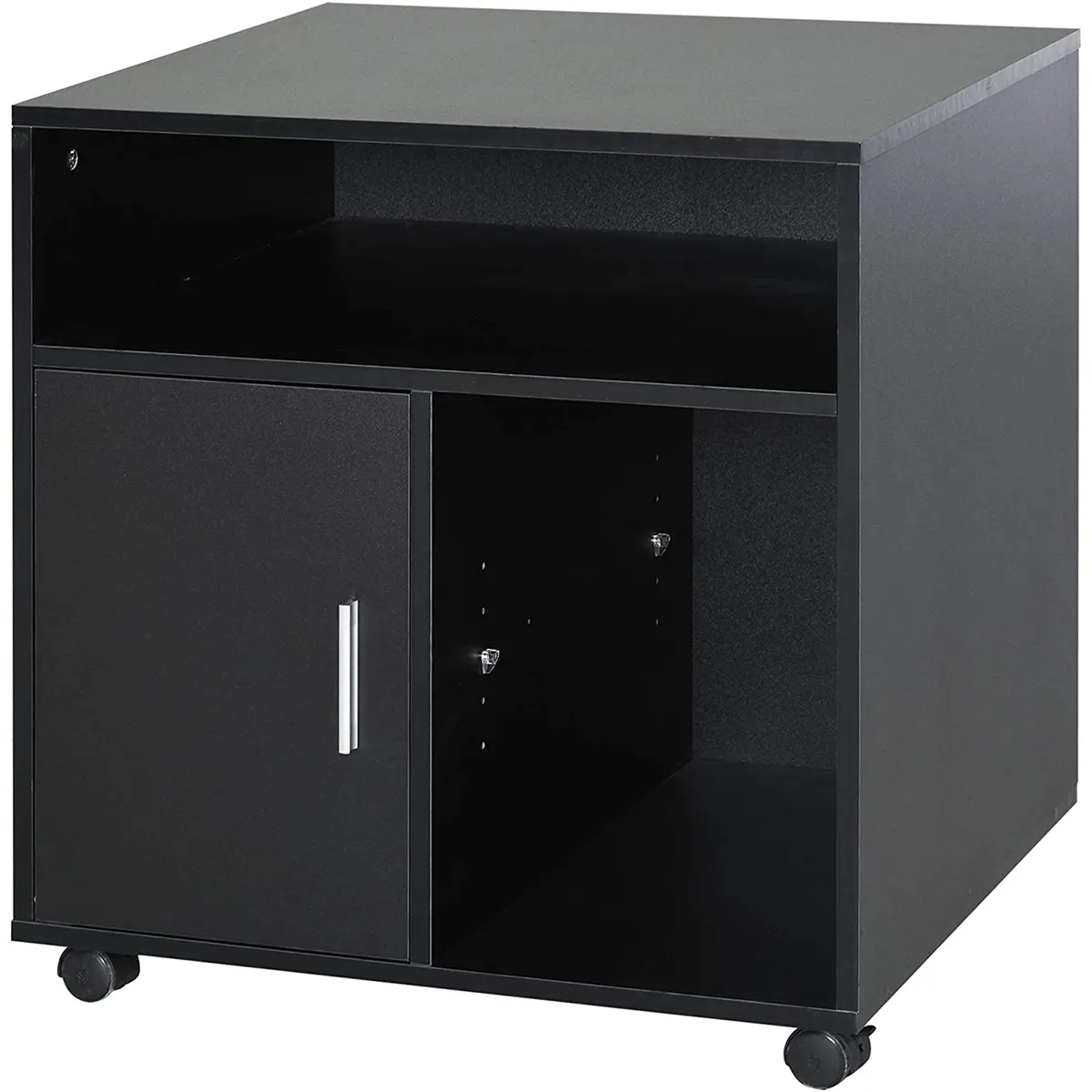 Zennor Knapp Mobile Printer Unit with 5 Compartments, Black