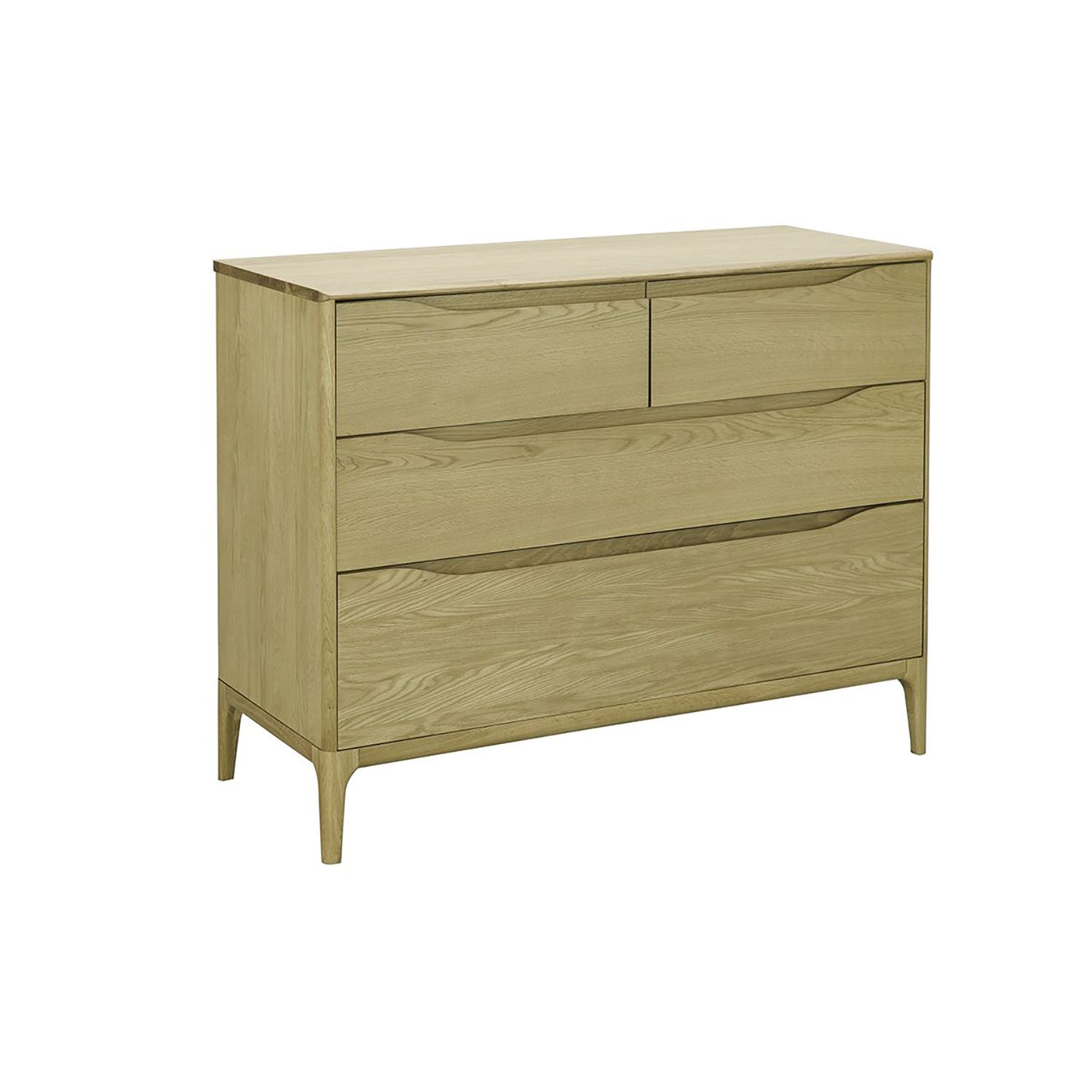 Ercol Rimini 4 Drawer Low Wide Chest