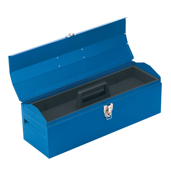 Draper 485mm Barn Type Tool Box with Tote Tray, Blue