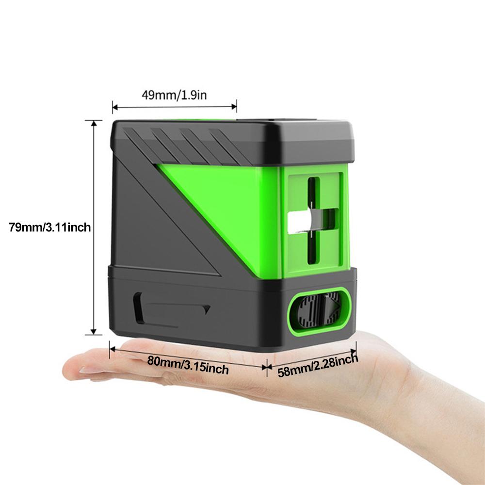 Meterk SelfLeveling Laser Level, 2 Lines Laser Level Green Cross Laser Beam Line, Alignment Laser Tool Type A multicolour