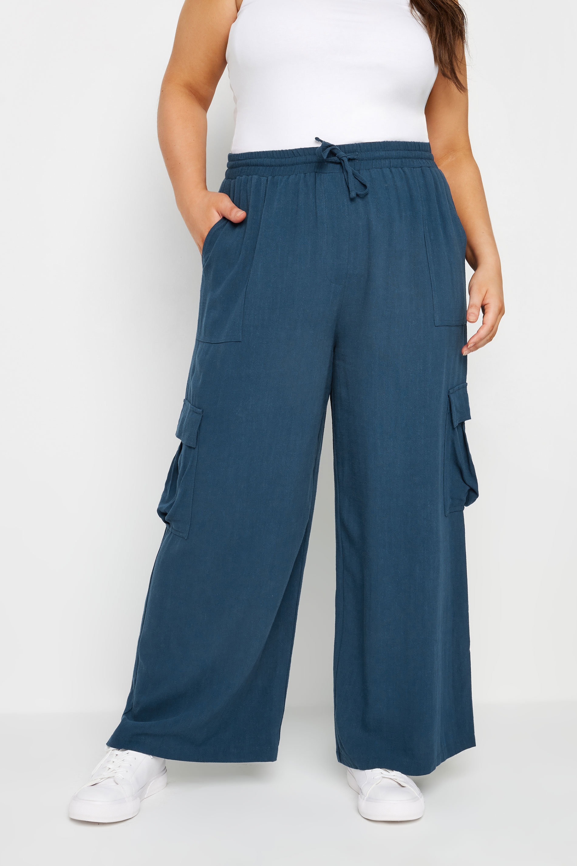 Linen Cargo Trousers