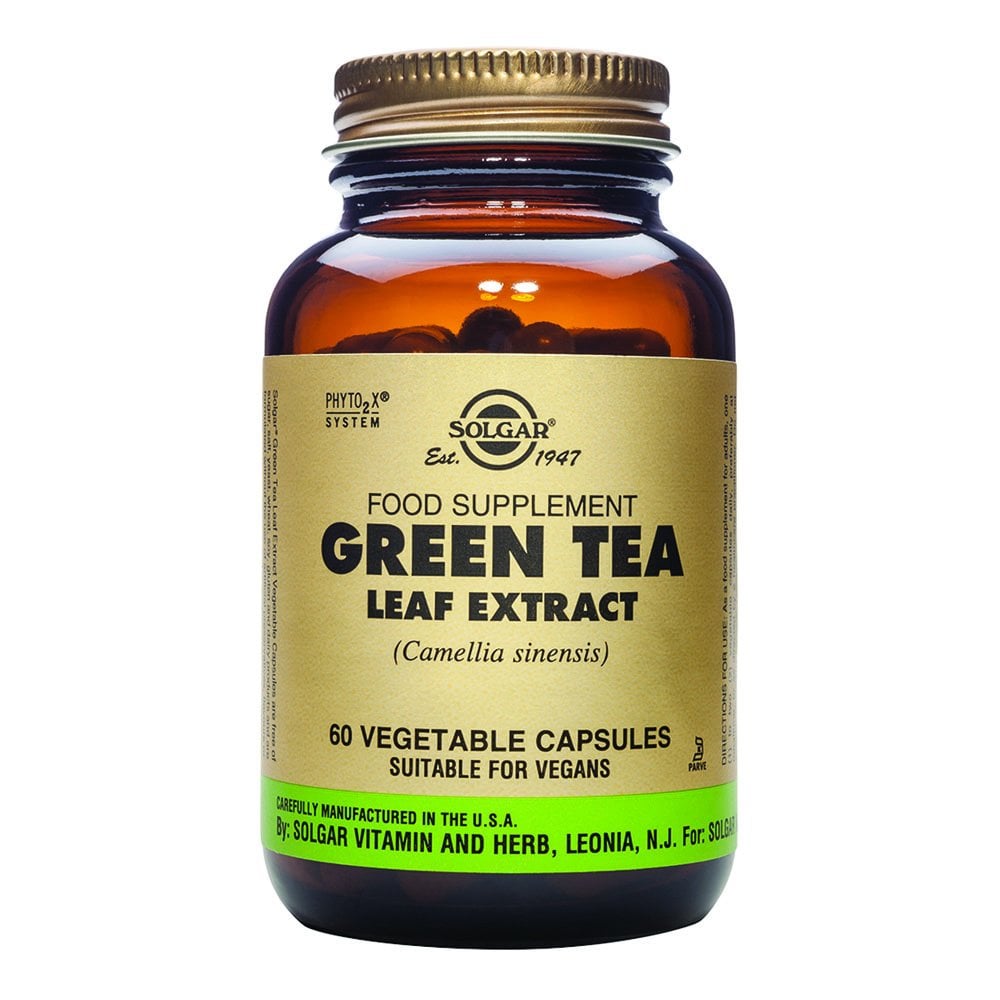 Solgar Green Tea Leaf Extract   Food Supplement   60 Vegicaps