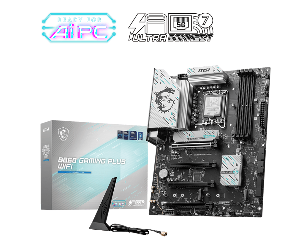 MSI B860 Gaming Plus Wifi Intel Core Ultra Lga 1851 Ddr5 Atx Motherboard