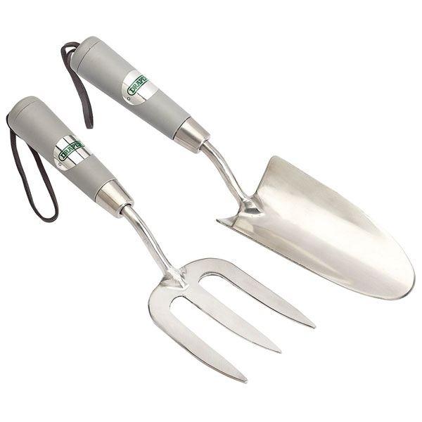 Draper 83773 Stainless Steel Hand Fork and Trowel Set (2 Piece)