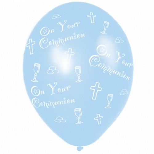 Amscan On Your Communion 11In Balloons Blue (6 Balloons)