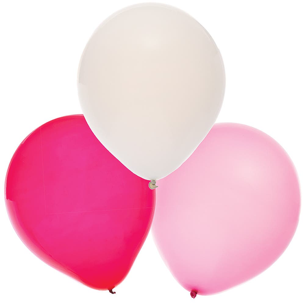 Baker Ross Red, Pink & White Party Balloons (Pack of 30) Party Supplies