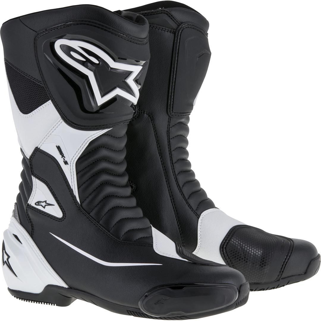Alpinestars SMX S Motorcycle Boots Black White 47