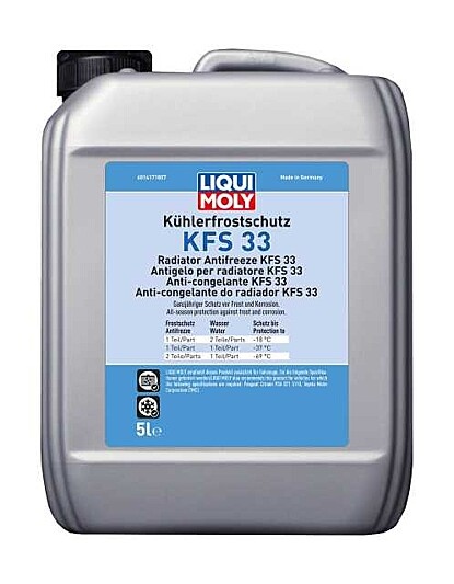 Citroen Liqui Moly 21131 KFS 33 Antifreeze 5L Protects from Frost & Corrosion