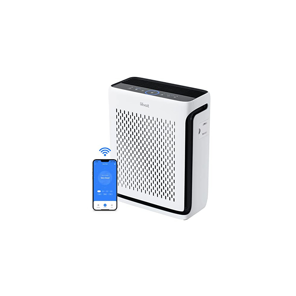 Levoit Smart Air Purifiers for Large Home Bedroom 52m², HEPA Filter with 23dB Sleep Auto Mode & Pet Mode, Pet Hairï¼Pollenï¼Dust, Smoke