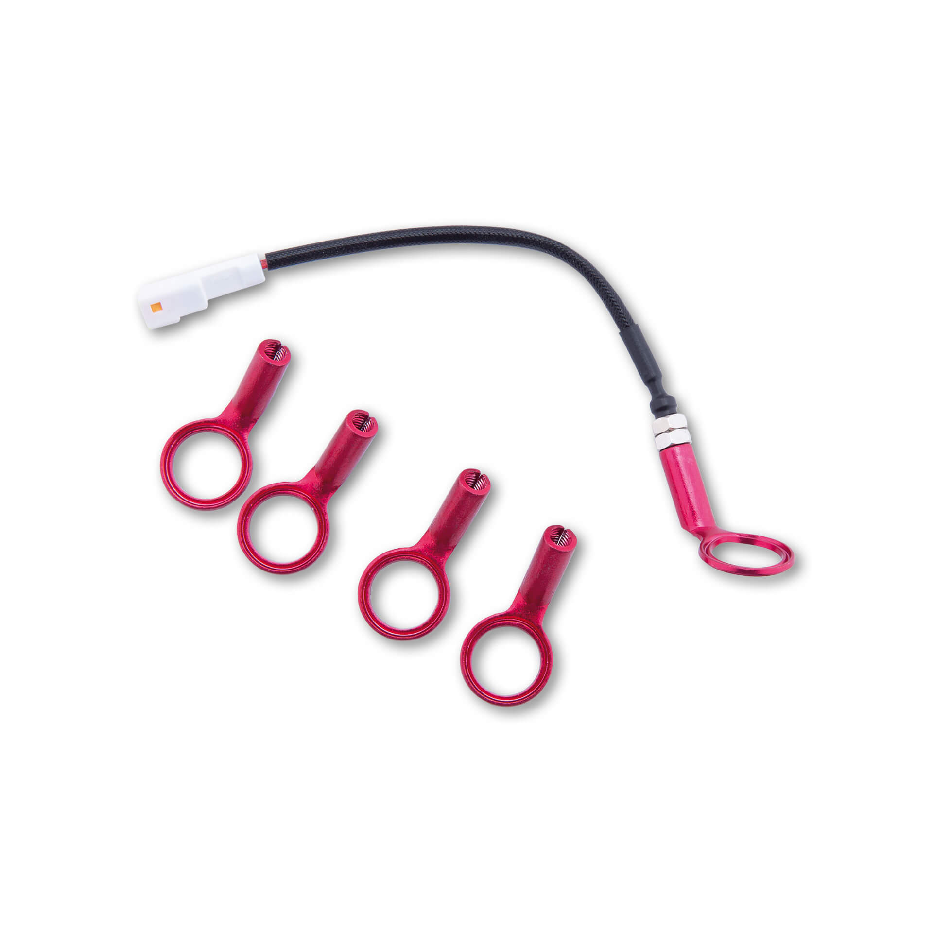 KOSO Temperature sensor for 14mm spark plug, 250 degrees, white plug, white