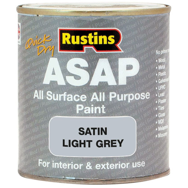 Rustins ASAP Paint Light Grey 250ml