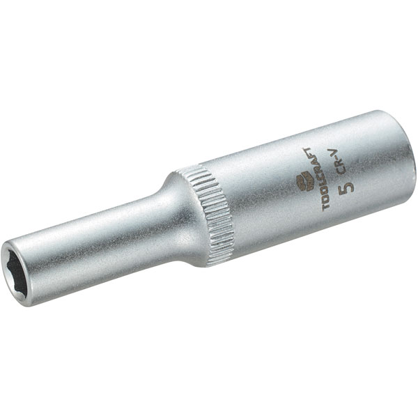 TOOLCRAFT 1/4" Drive Long Reach Socket 5mm