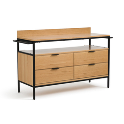 Mueble doble lavabo con 4 cajones, Volga