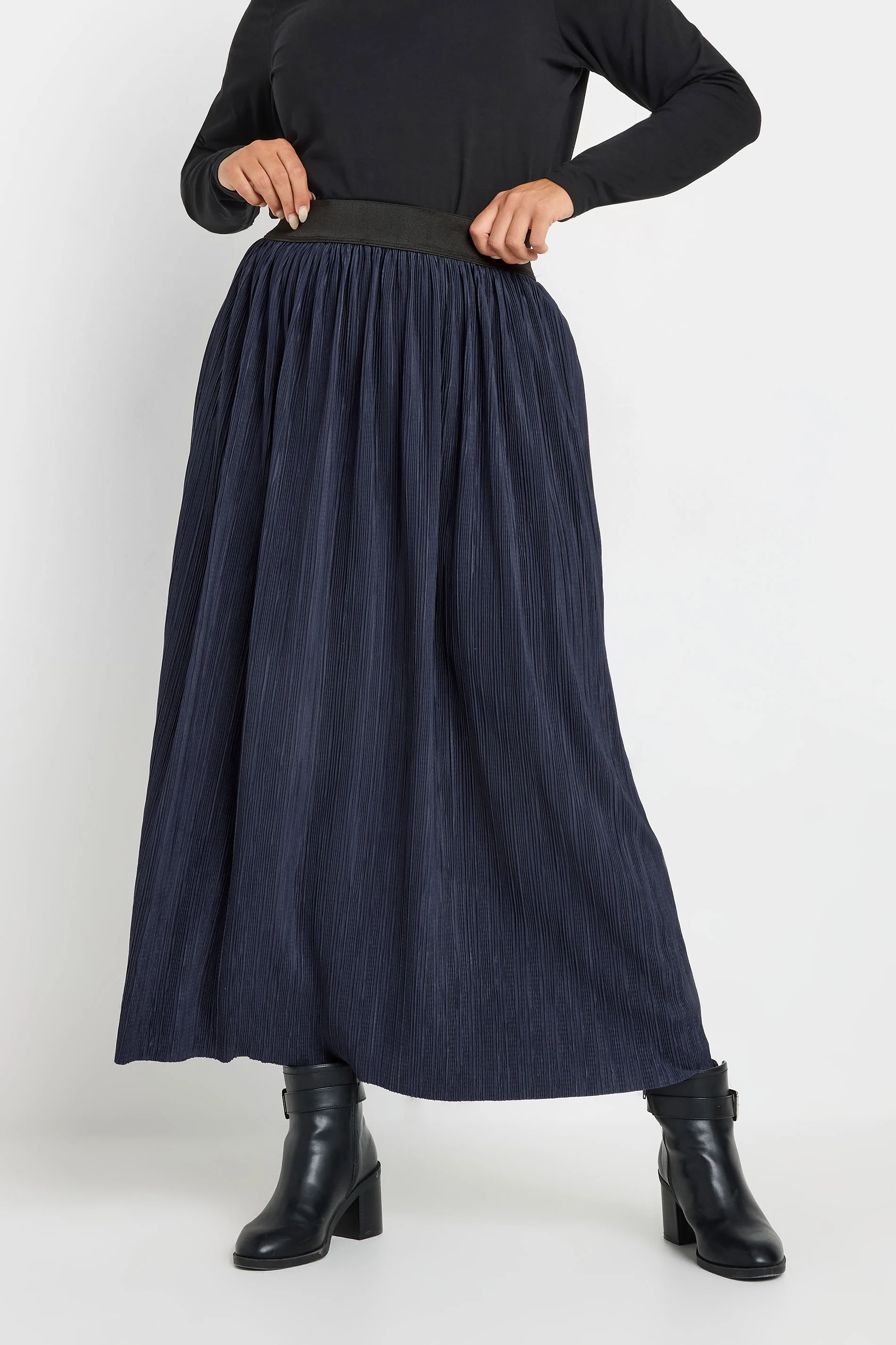 Pleated Maxi Skirt