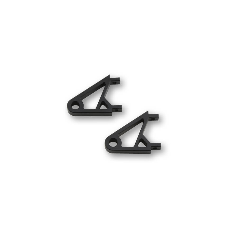 HIGHSIDER CNC Alu lamp holder XS, black anodized, pair, black