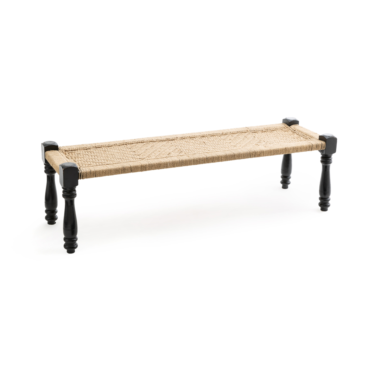 La Redoute Collection Adas Indian Style Bench in Mango Wood Rope by La Redoute