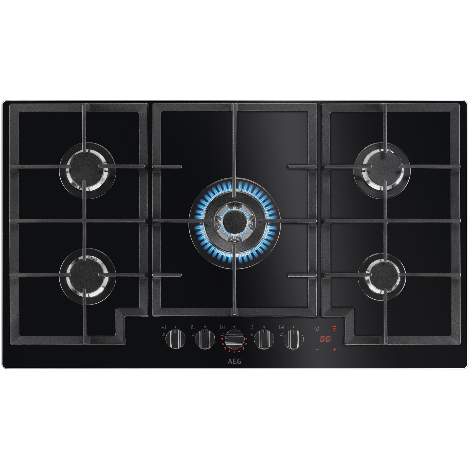 AEG HKB95450NB 88cm Gas Hob - Black