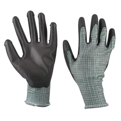 Verve Polyester & Polyurethane Green Gardening Gloves Large, Pair