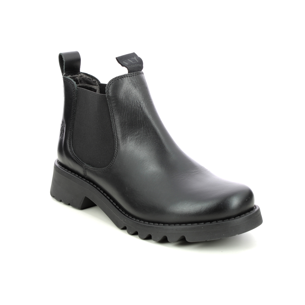 Fly London P144894 Rika   Ronin Black Leather Womens Chelsea Boots