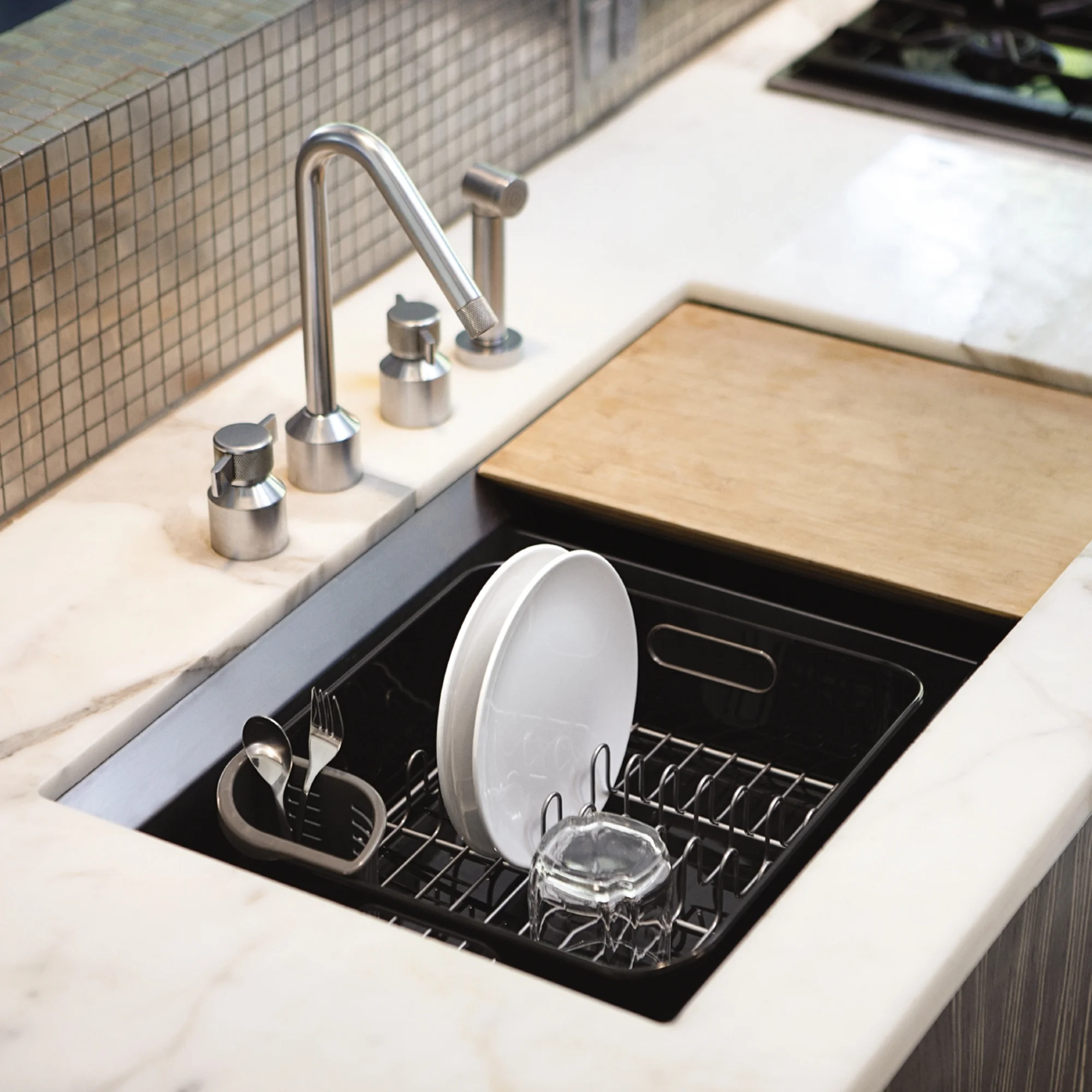 simplehuman - Black Compact Dish Rack