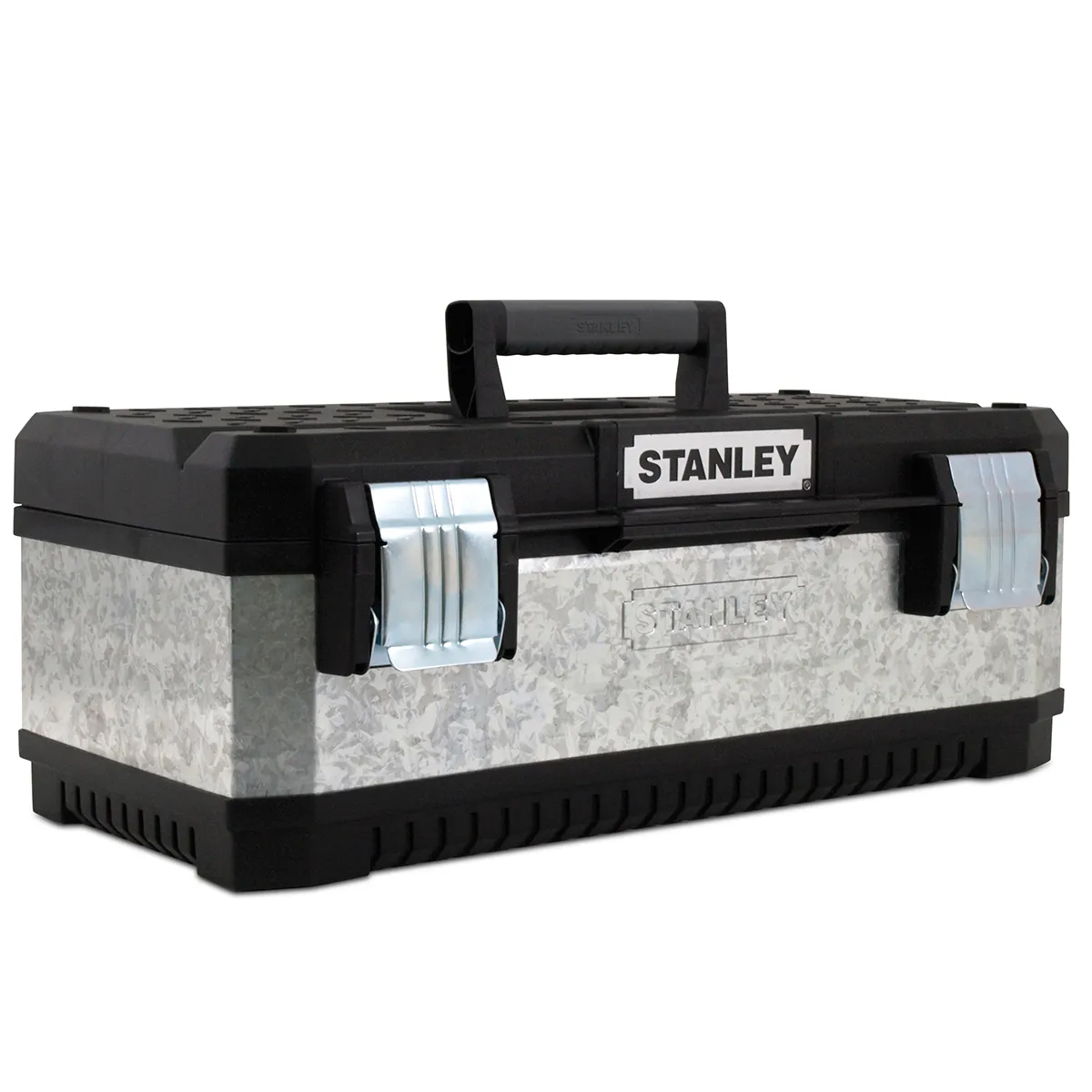 Stanley Caja de herramientas , Negro, blanco, Metal, plástico, Caja de Herramientas, 584 x 293 x 222mm, 1-95-619