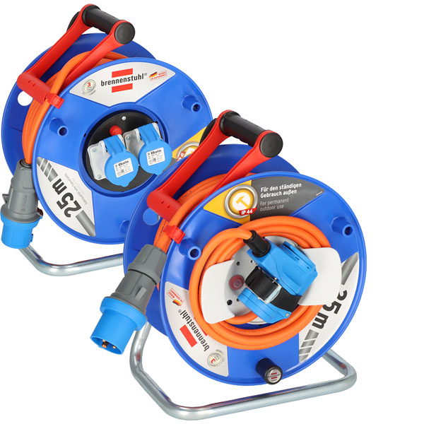 Brennenstuhl CEE cable reel with 23+2m RN-cable in orange