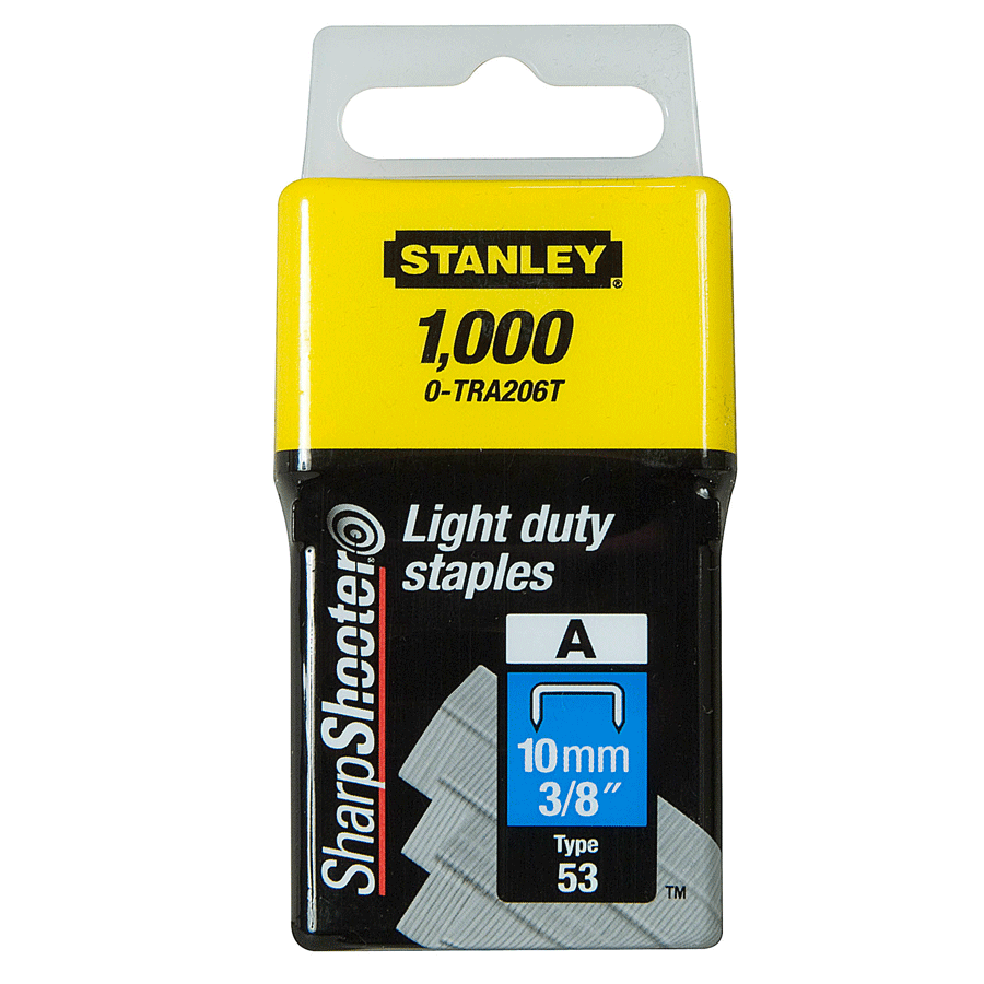 Stanley  Agrafes de câble Lot de 1000 12mm 10mm,