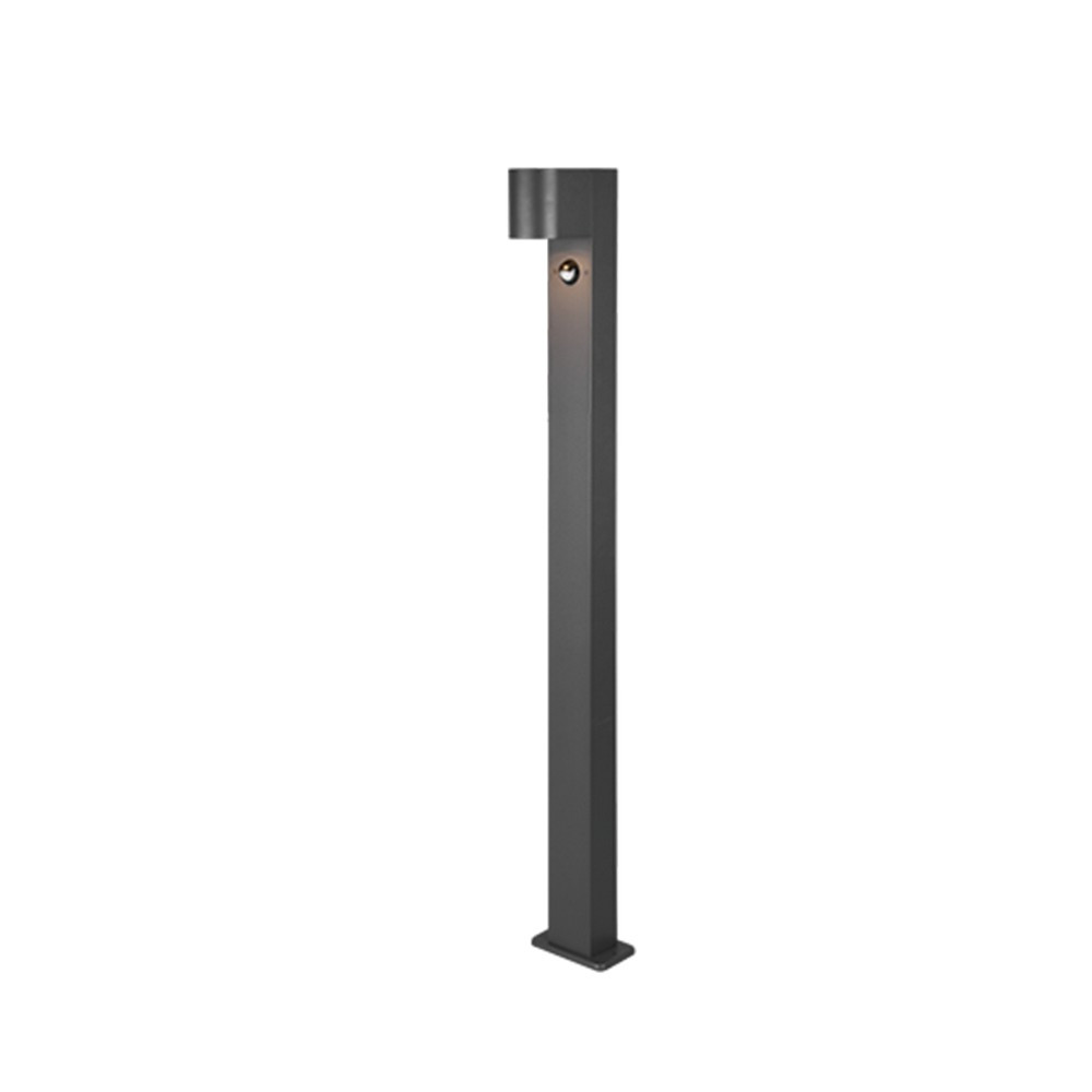 Trio Lighting Roya Modern 100cm Outdoor Bollard Anthracite IP44 with PIR