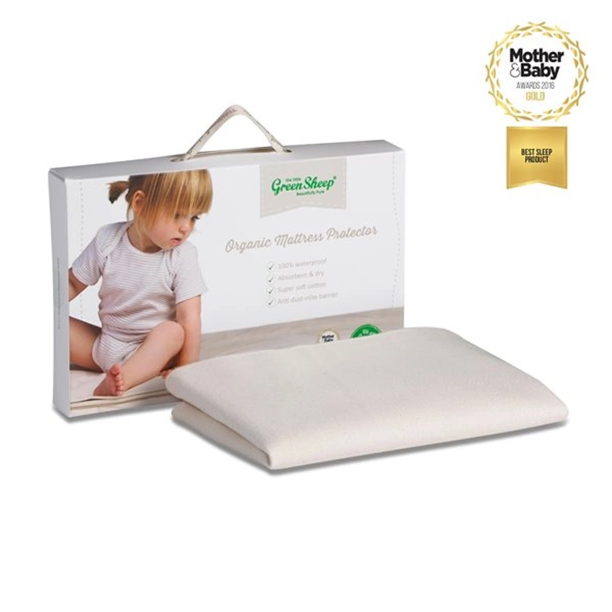 The Little Green Sheep Waterproof SnuzPod4 Mattress Protector - 40x75.50cm
