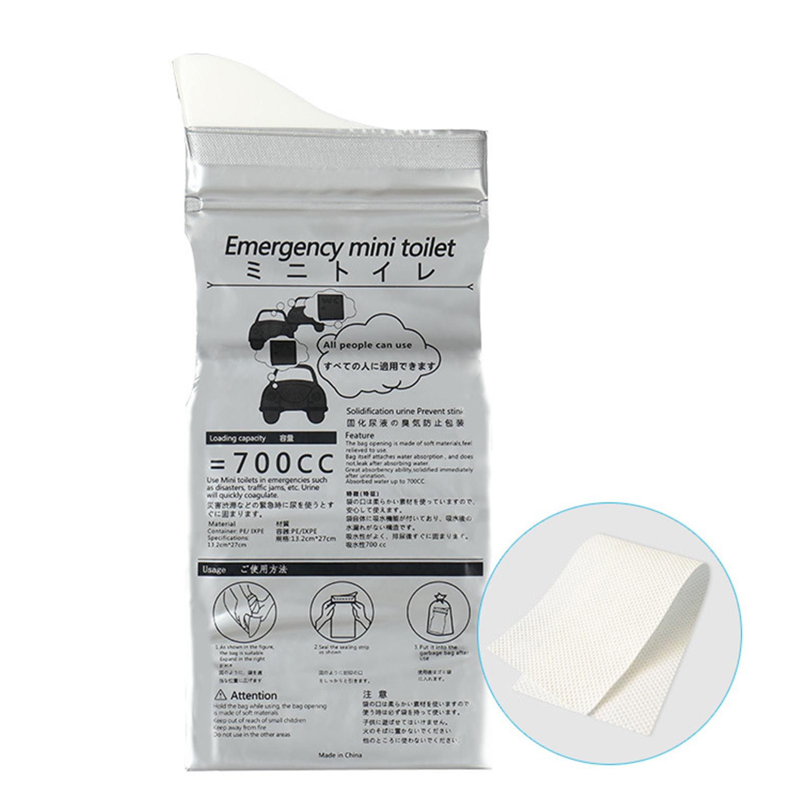 Meterk Disposable Urine Bags Portable 700ML Travel Pee Bags for Outdoor Travel Emergency Camping 5 grey