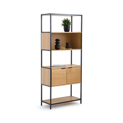 La Redoute Interieurs Volga Wood & Metal Modular Shelving Unit with 1 Compartment & 2 Doors by La Redoute