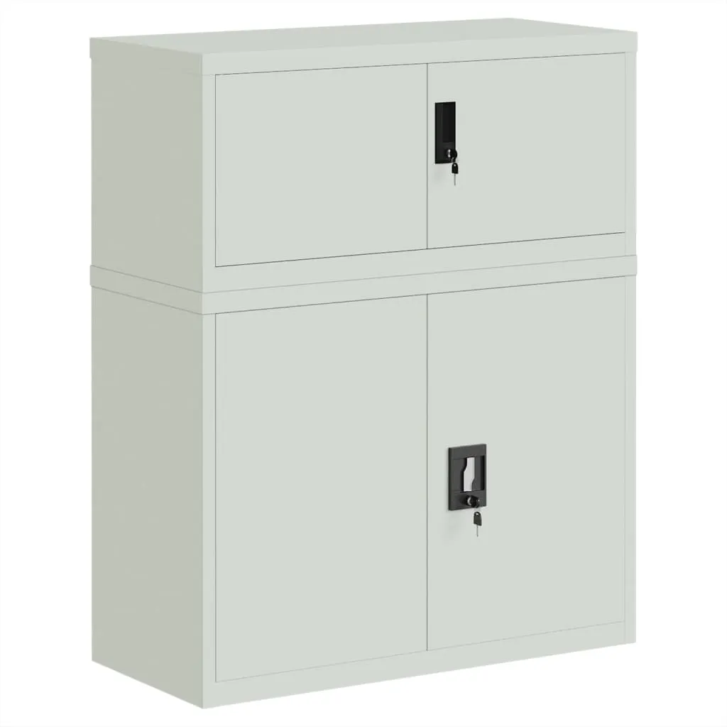 VidaXL File Cabinet Light Grey 90x40x110 Cm Steel