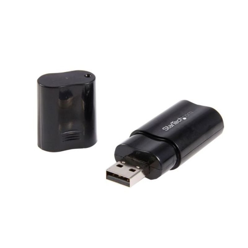 StarTech ICUSBAUDIOB USB to Dual 3.5 mm Jack Audio Adapter - Black