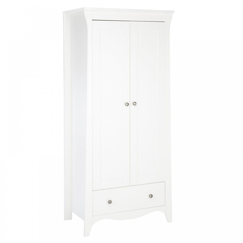 CuddleCo Double Wardrobe - Clara, White