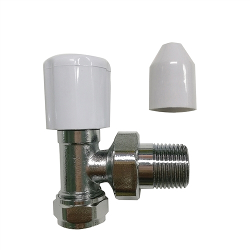 Plumbob Chrome-Plated Angled Radiator Valve - 15mm