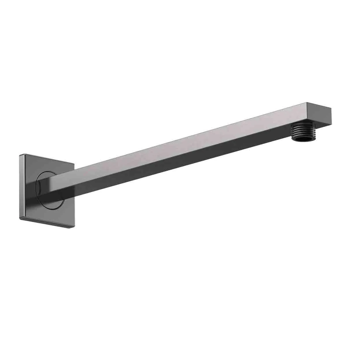 Nuie Fixed Shower Heads Small Rectangular Shower Arm - Gunmetal