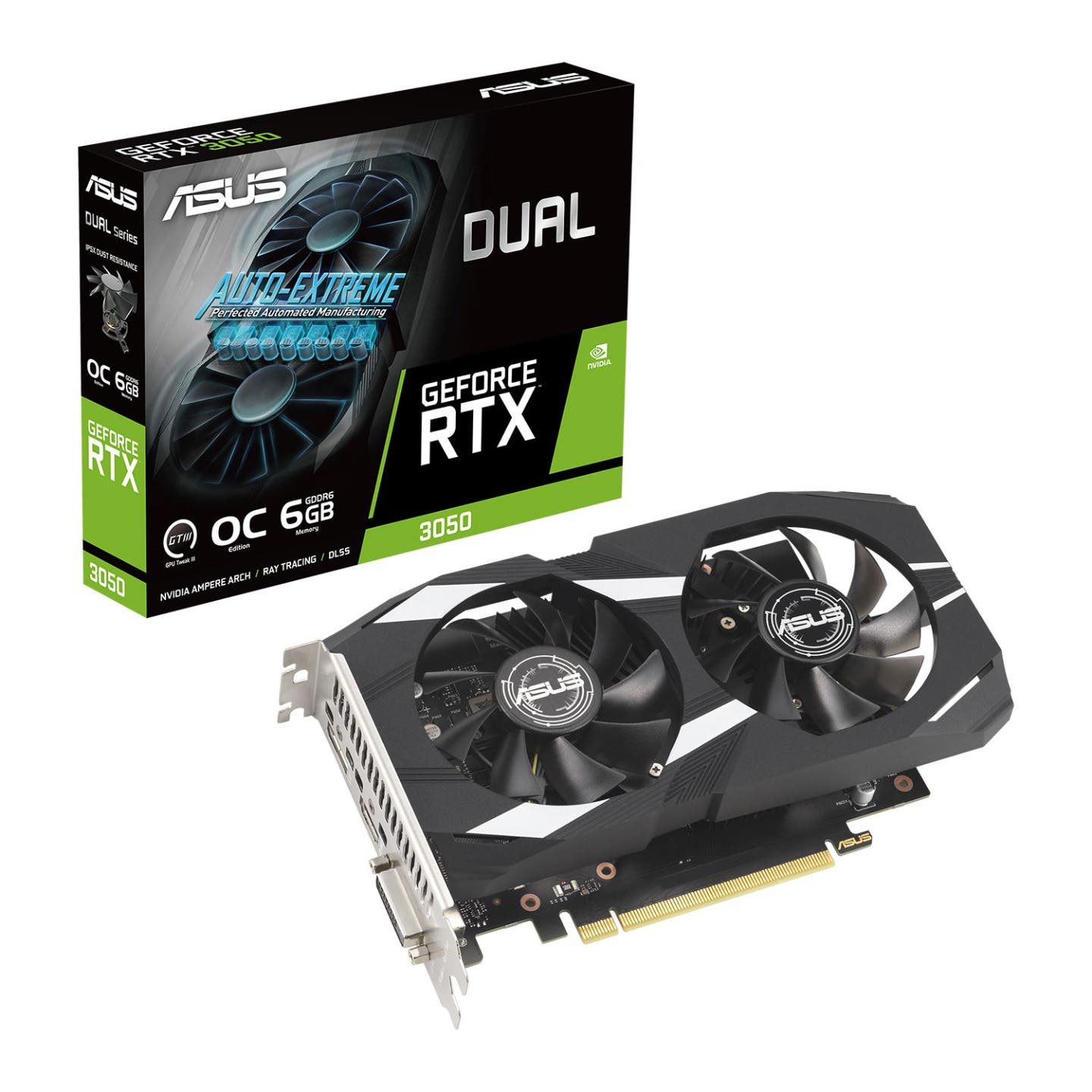 Asus Dual Geforce Rtx 3050 6gb Gddr6 Graphics Card - Dual-rtx3050-o6g