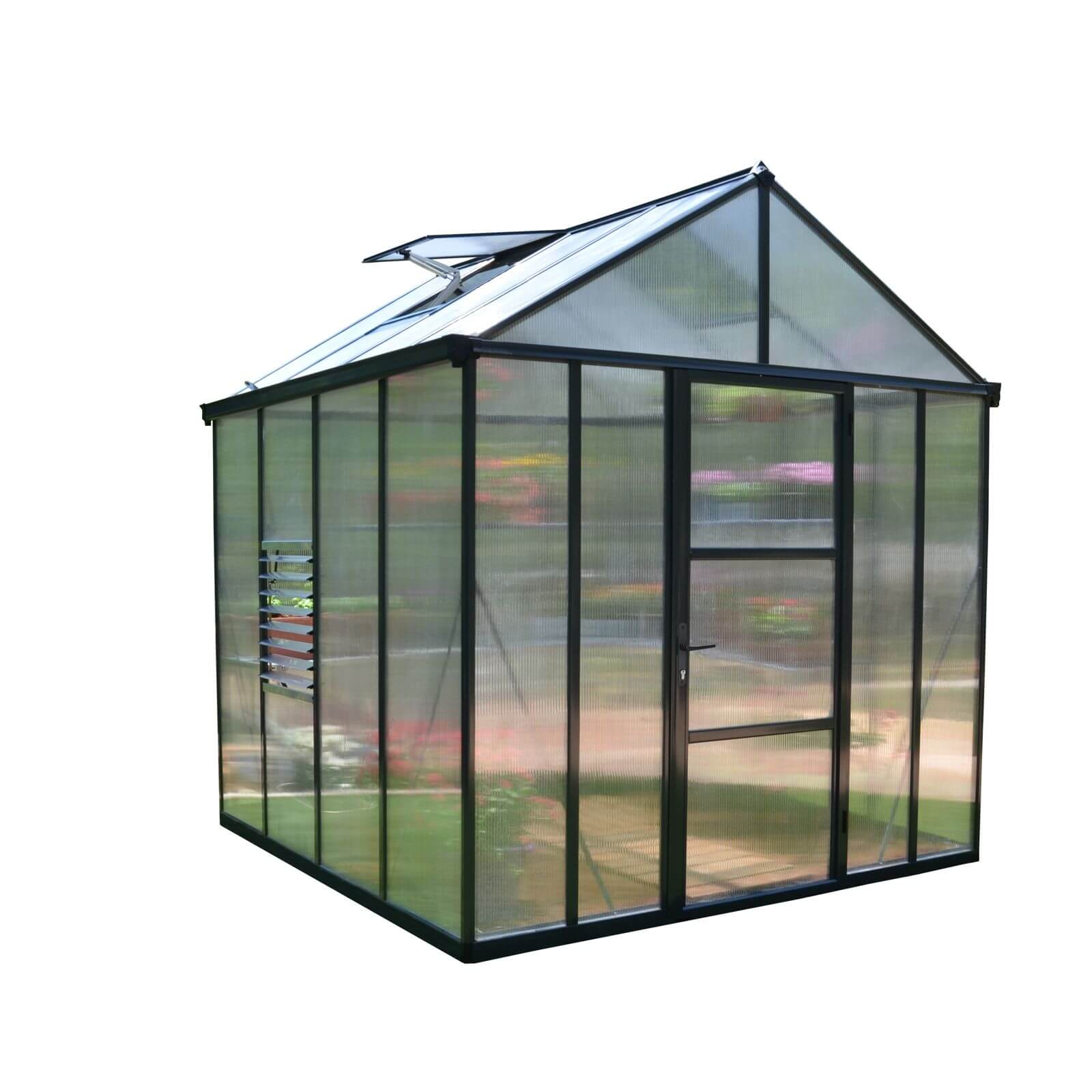 Palram - Canopia Glory 8x8 Greenhouse - Grey 8' x 8'