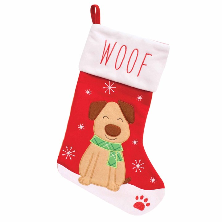 Christmas Woof, Dog Christmas Stocking