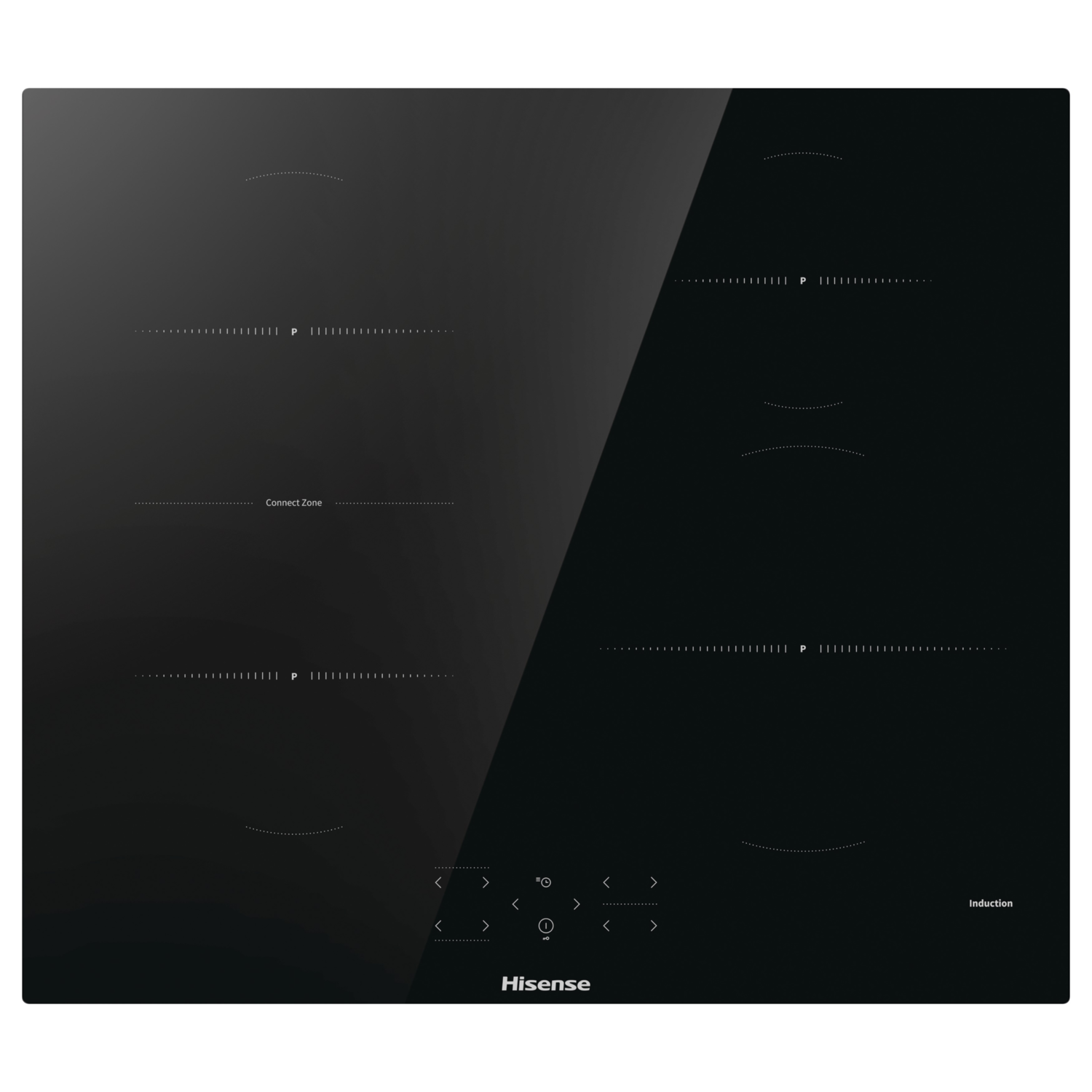 Hisense 60cm 4 Zone Induction Hob with Bridge Zone - Black