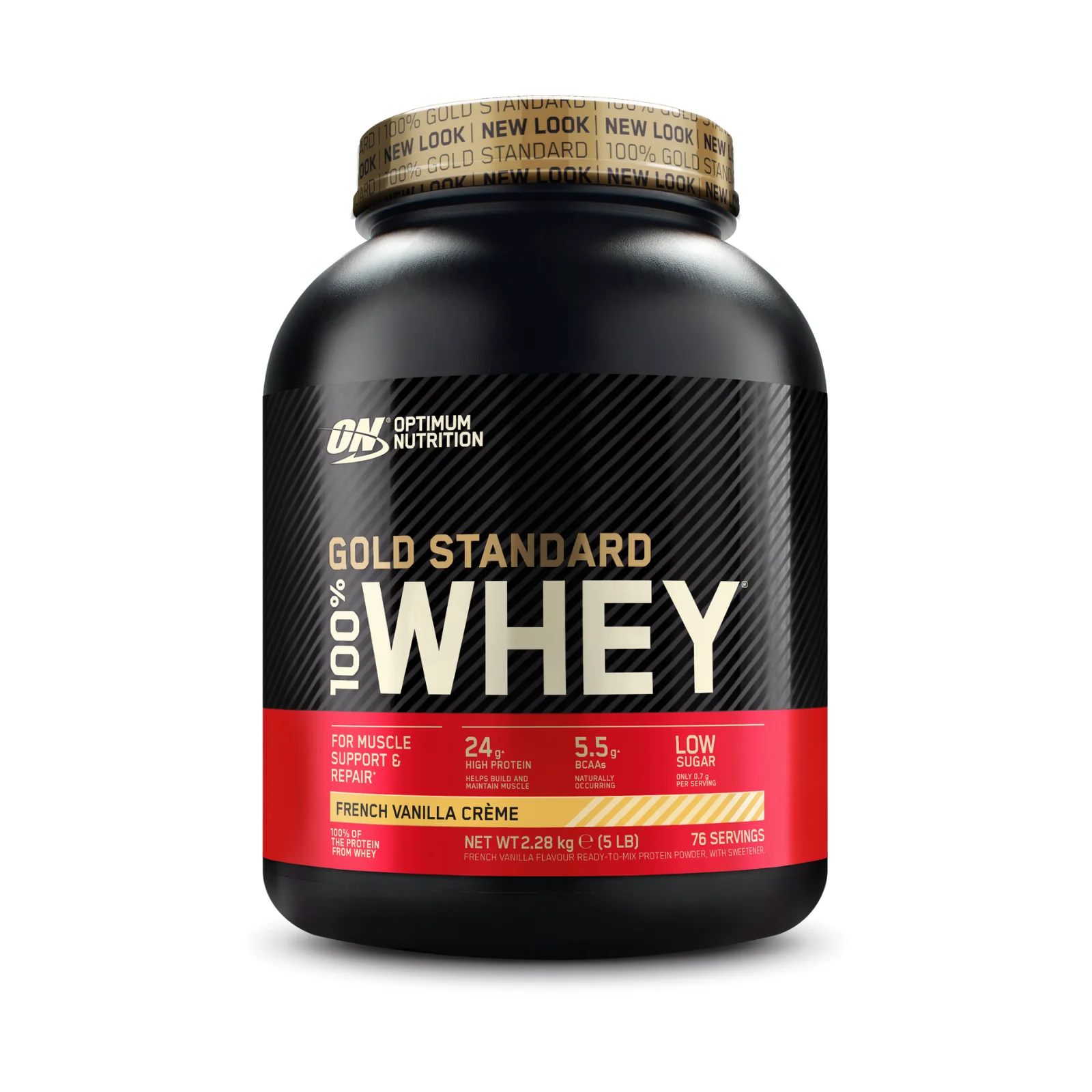 Optimum Nutrition Gold Standard Whey Protein Powder 2.27kg, French Vanilla Creme