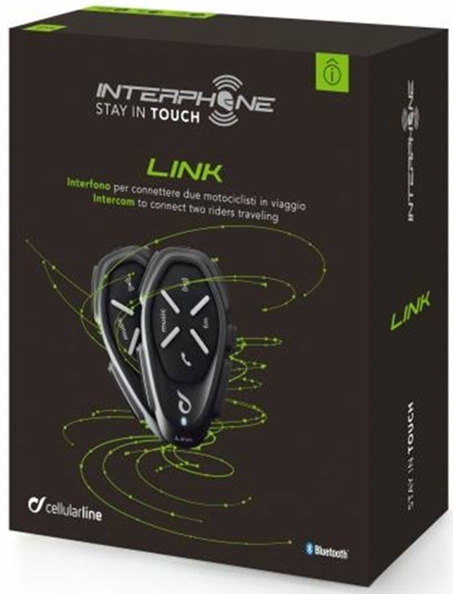 Interphone Link Bluetooth Communication System Double Pack, black, black, Size One Size