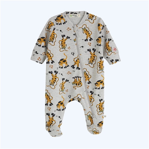 The Bonnie Mob Zip Front Sleepsuit - 0-03m - Cats
