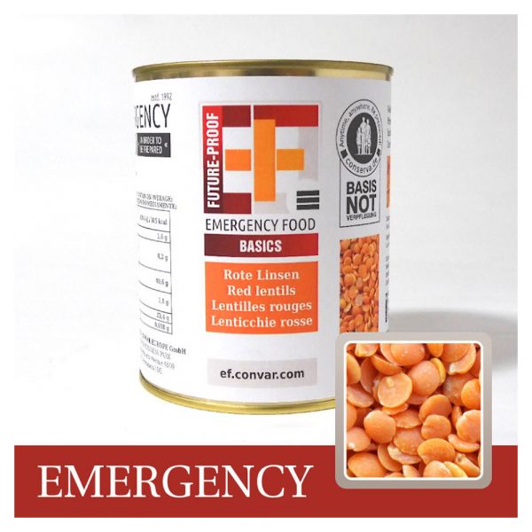 EF Emergency Food Basics Lentilles rouges
