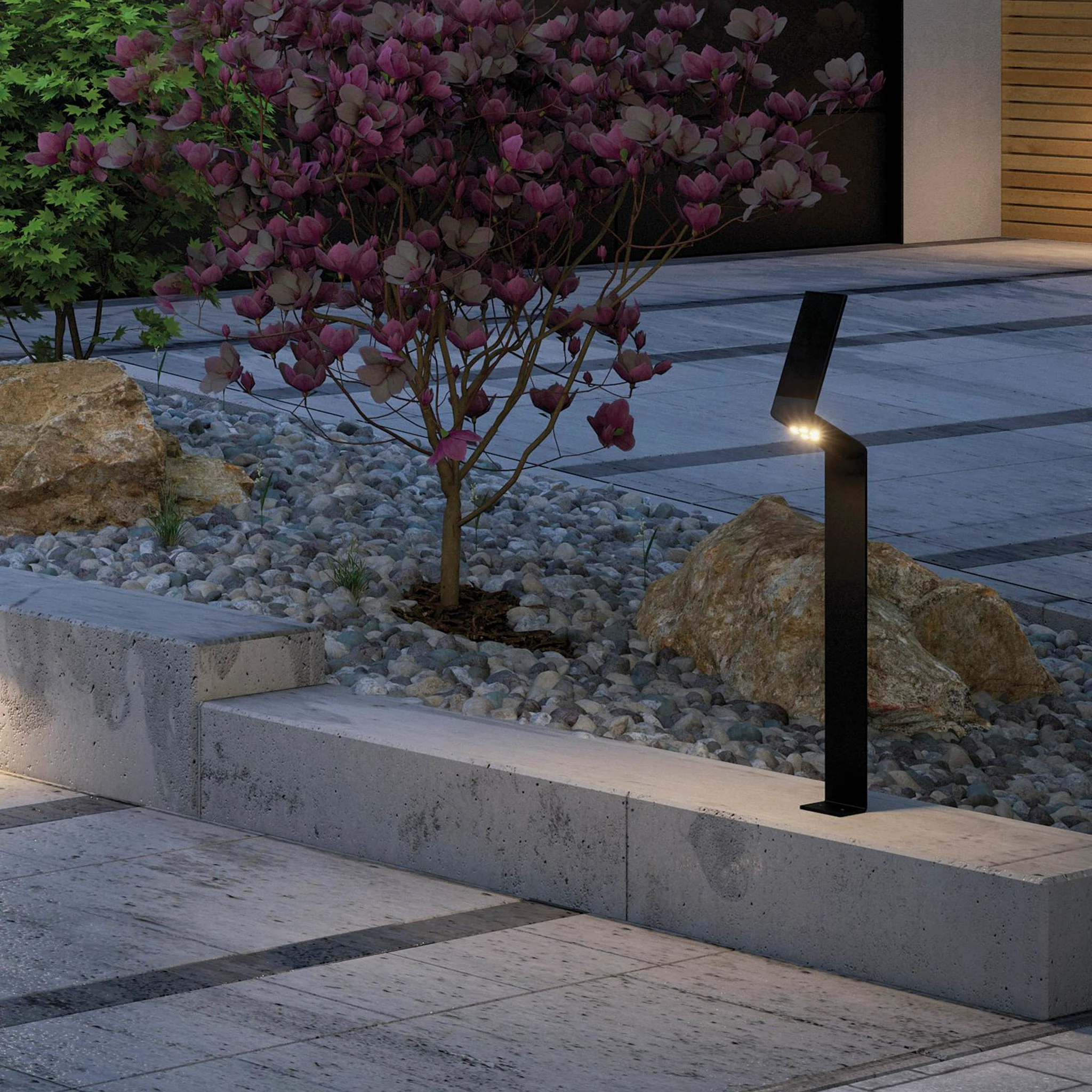 Paulmann Ilias Anthracite 72cm H Solar Powered LED Bollard