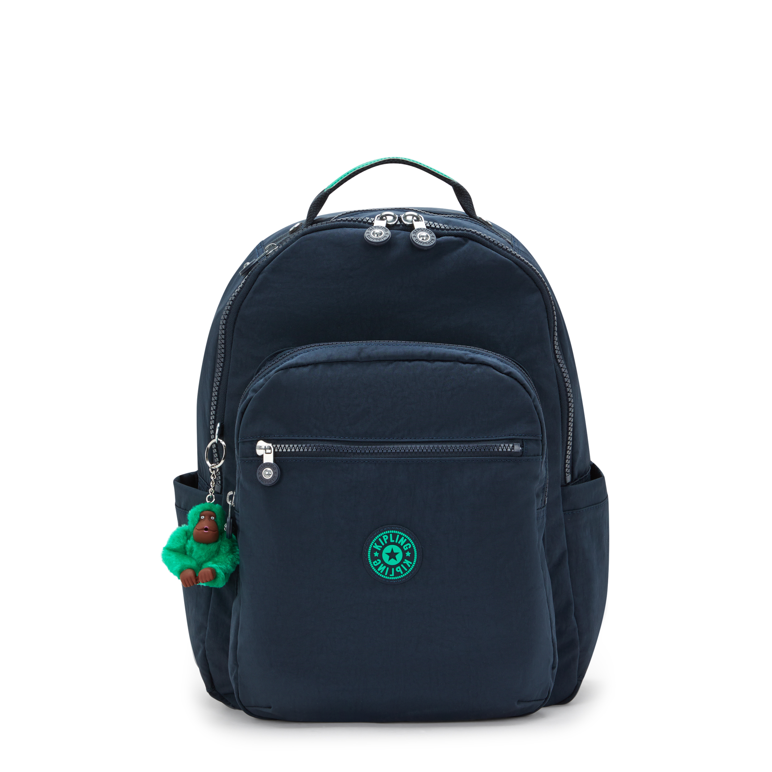 Kipling Backpack Seoul Blue Green Bl Large Woman 100% Polyamide
