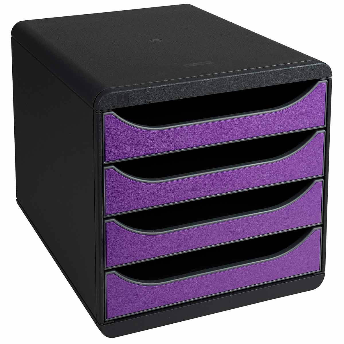 Iderama Exacompta Exacompta BIG-BOX Iderama 4 Drawer Unit, Purple | Desk Accessories > Desk Organisers & Storage > Desktop Drawers