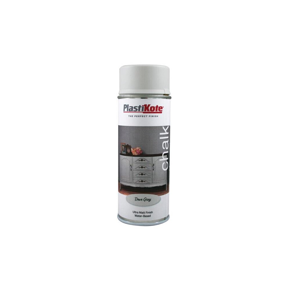 Plastikote Chalk Finish Spray Dove Grey 400ml